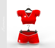 ** Harmonia Original Mesh Red Team Hospital Outfit Maitreya