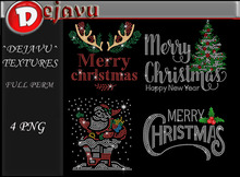 ^^Dejavu^ Full Perm Rhinestone Christmas   Png 03