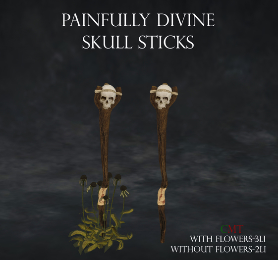 Painfully Divine Skull Stick Set