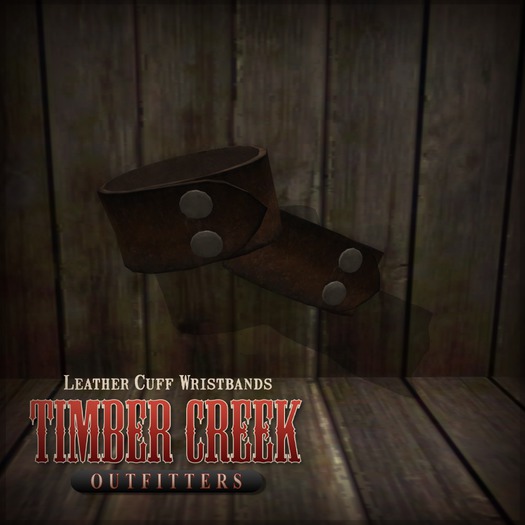 [Timber Creek] Leather Cuffs-Brown-Boxed