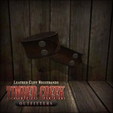 [Timber Creek] Leather Cuffs-Brown-Boxed