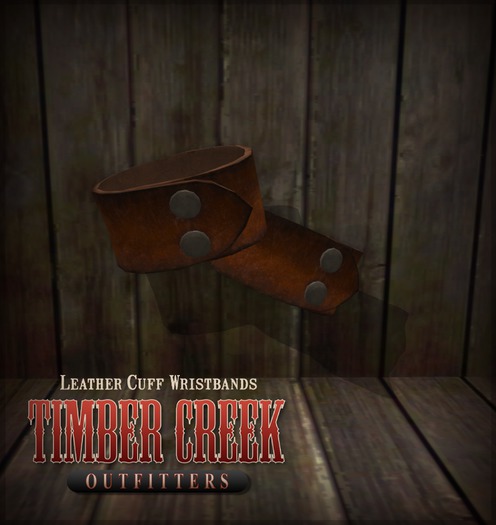 [Timber Creek] Leather Cuffs-Tanned-Boxed