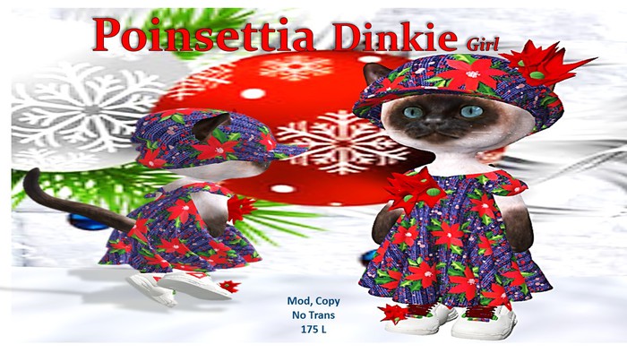 Poinsettia Dinkie Girl Box