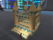 Gryphon's Bounce House (Blue and Brown Knit)