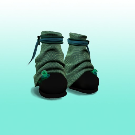 .:Poof:. Creeping Roses Boots - Green (TD/BB) (Boxed)