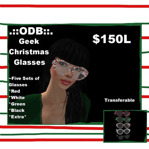 .::ODB::. Geek Christmas Glasses {Boxed}