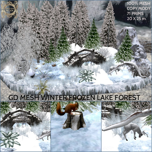 GD MESH WINTER FROZEN LAKE FOREST