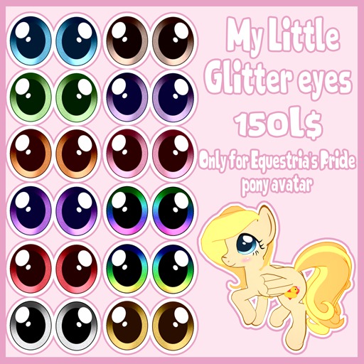 Glitter Eyes for Equestria's Pride Pony