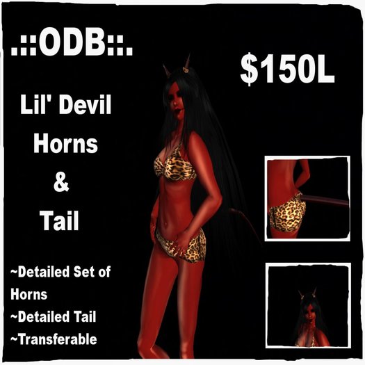 .::ODB::. Lil' Devil Horns and Tail  [RED] {boxed}