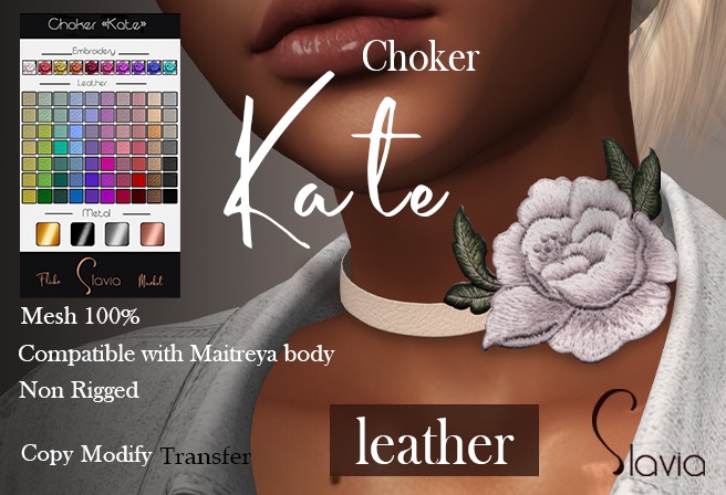 Slavia Choker "Kate" Leather