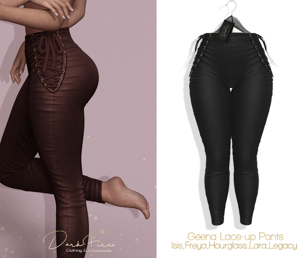 DarkFire Geena Lace-Up Pants-#03