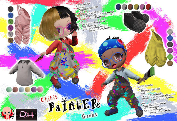 ,',RxH,',CHIBIT PAINTER TOPS(Violet)