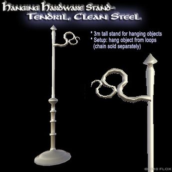 Second Life Marketplace - Hanging Hardware Stand - Tendril, Clean Steel ...