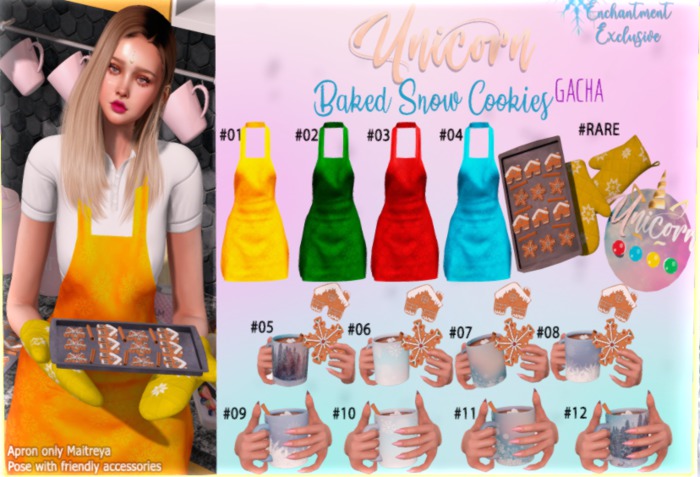 UNICORN - Baked Cookies  # RARE