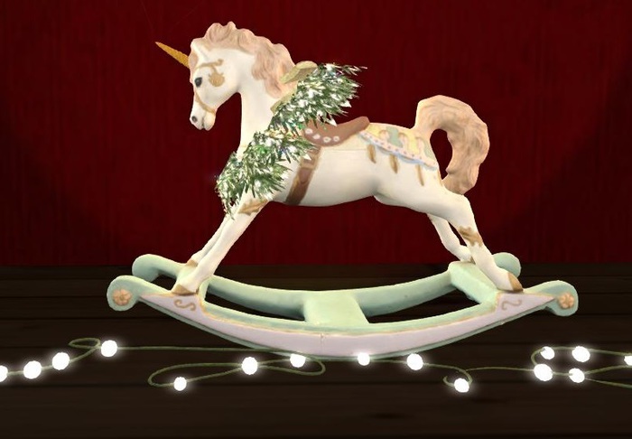 Christmas Unicorn Rocking Horse