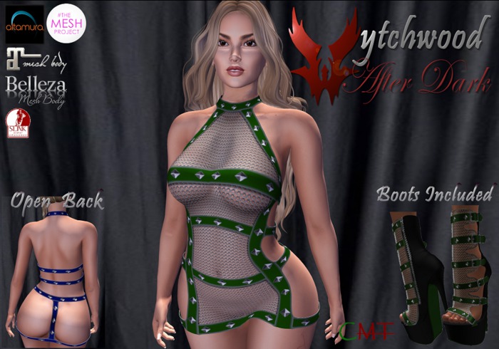 W-AD Chainmail Harness Green