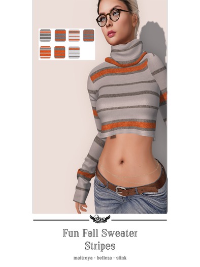 ~*AW*~ Ladies Fun Fall Sweater - Stripes