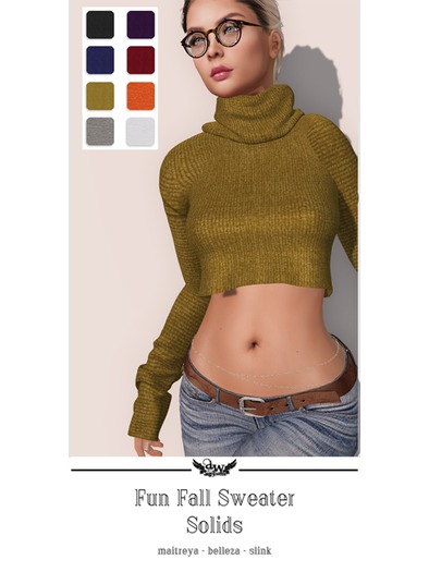 ~*AW*~ Ladies Fun Fall Sweater - Solids
