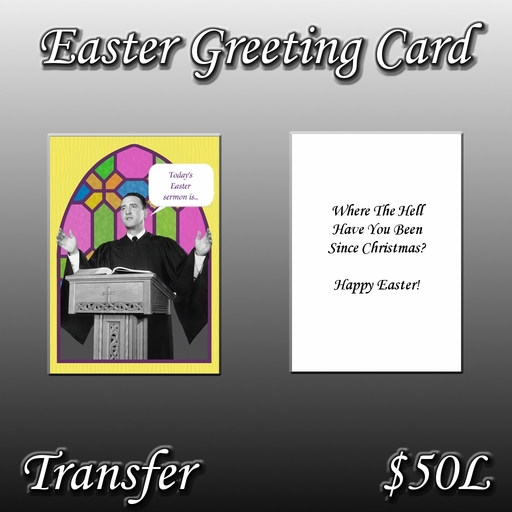 Easter Greeting Card - Sermon    tagEaster