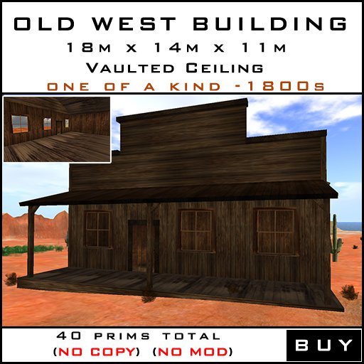 Old West Building Vaulted ceiling