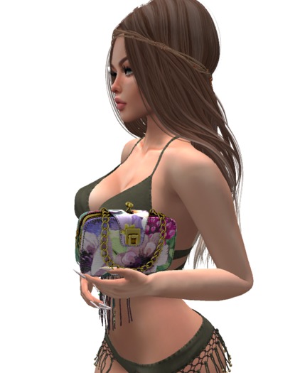 [hh] Brenna Clutch Pattern/Gold L