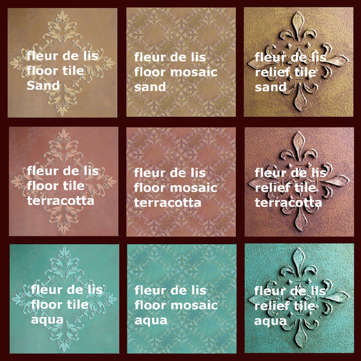 Fleur de Lis  tiles - textures