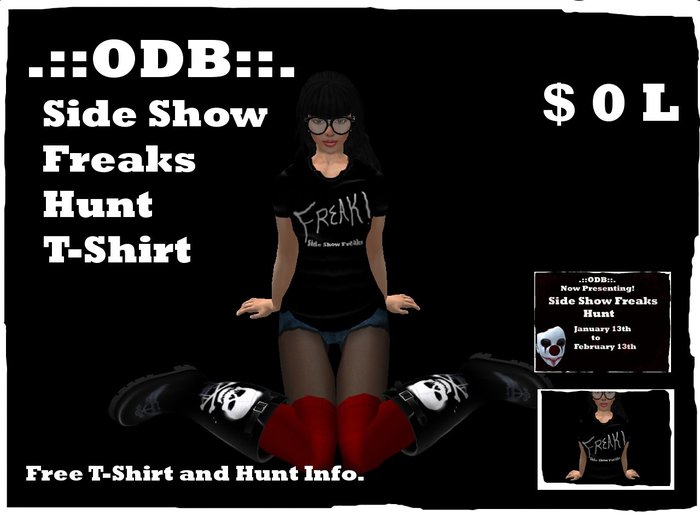 .::ODB::. Side Show Freaks Hunt T-Shirt{Boxed}