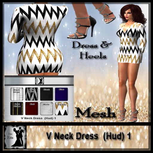 ! V Neck Dress  (Hud) 1