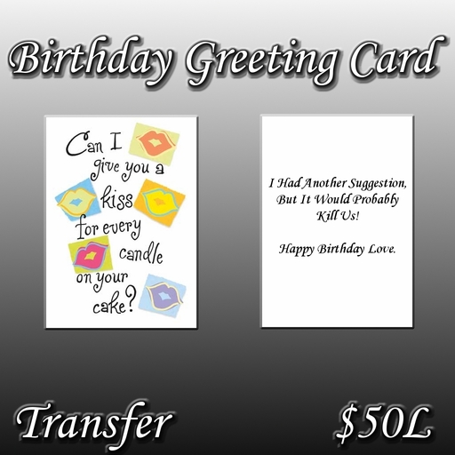 Birthday Greeting Card - Kisses 