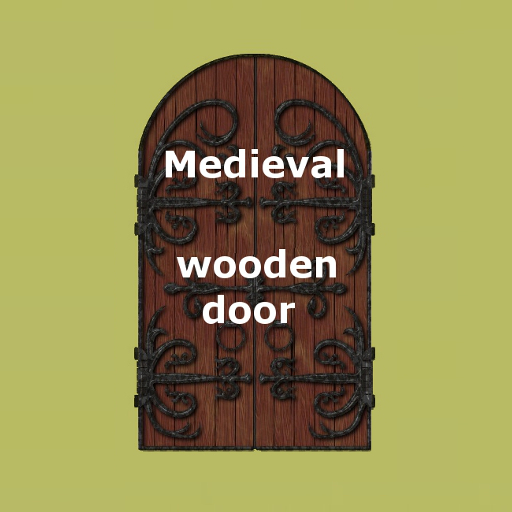 Medieval wooden door - texture