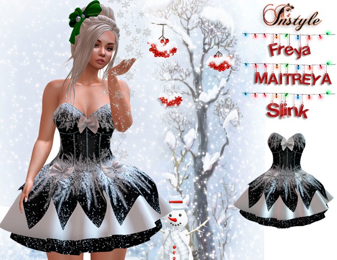 InStyle -Christmas Dress v3(Maitreya ,Slink ,Belleza.)