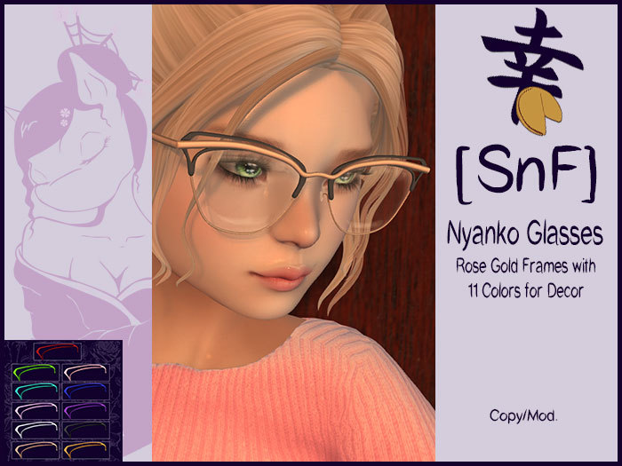 [SnF] Nyanko Glasses ROSE GOLD