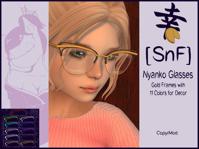 [SnF] Nyanko Glasses GOLD