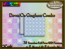 Doves On Gingham Combo Textures