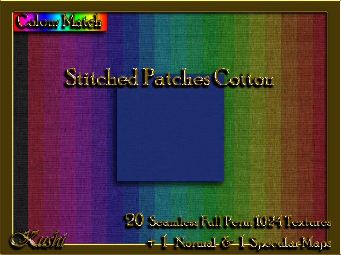 Stitched Patches Cotton Textures