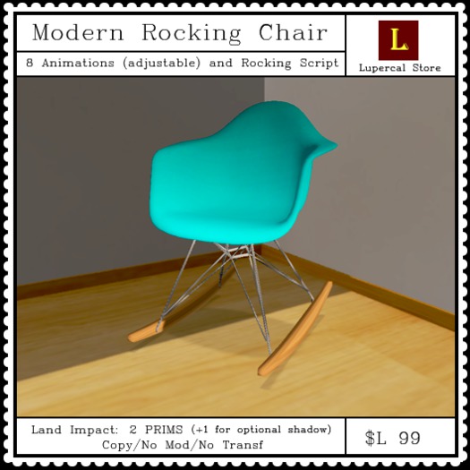50%OFF ~BLACKFRIDAY~ Lupercal Store - Modern Rocking Chair -  Cyan