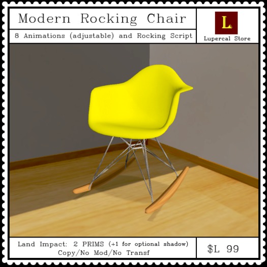 Lupercal Store - Modern Rocking Chair - Yellow