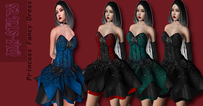 MS-Princess Fancy Dress Black Dark