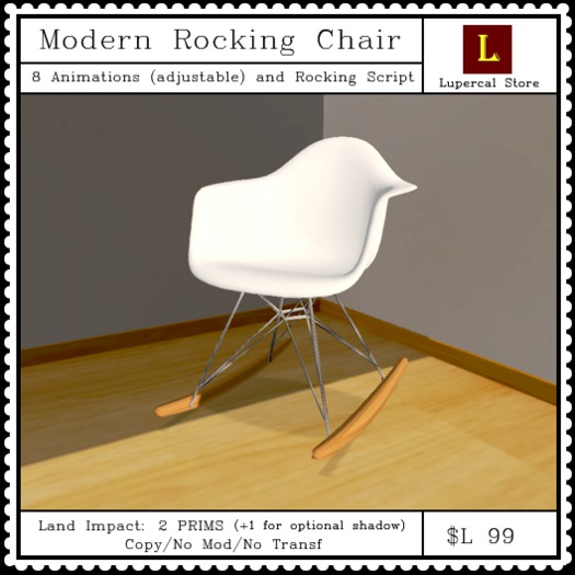 Lupercal Store - Modern Rocking Chair - White