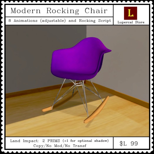 Lupercal Store - Modern Rocking Chair - Purple