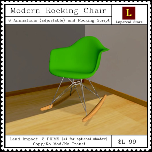 Lupercal Store - Modern Rocking Chair - Lime