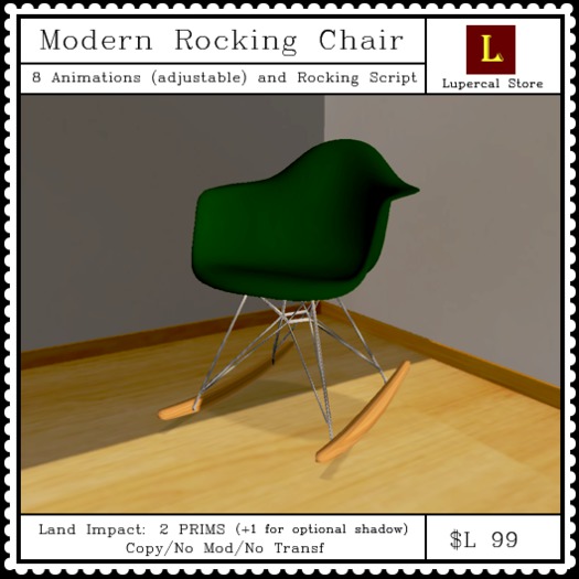 Lupercal Store - Modern Rocking Chair - Green