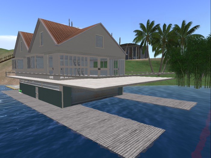 Boat/Seaplane House Open Plan White/Blue