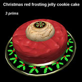 Christmas red frosting jelly cookie cake