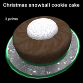 Christmas snowball cookie cake
