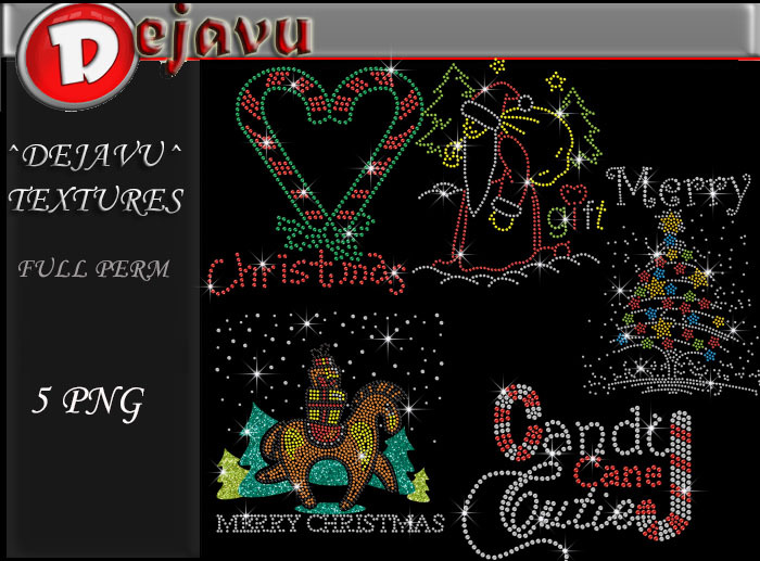 ^^Dejavu^ Full Perm Rhinestone Christmas Png 07