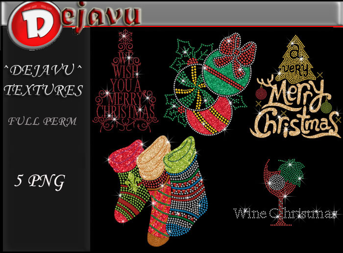 ^^Dejavu^ Full Perm Rhinestone Christmas Png 08