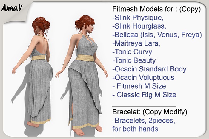 Anna.V _Greek dress Mrs. Klimin_09 _ Slink, Belleza, Maitreya, Tonic, Ocacin,  Fitmesh, Classic