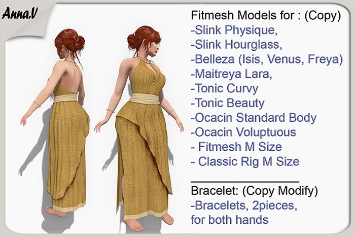 Anna.V _Greek dress Mrs. Klimin_07 _ Slink, Belleza, Maitreya, Tonic, Ocacin,  Fitmesh, Classic