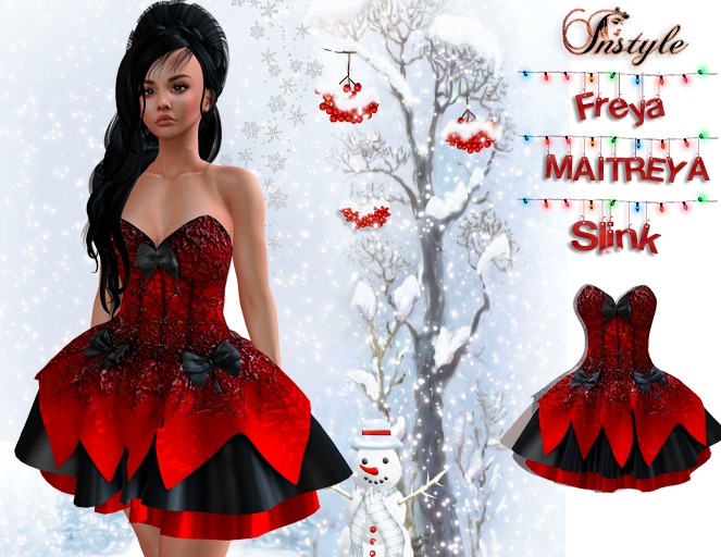 InStyle -Christmas Dress v9(Maitreya ,Slink ,Belleza.)